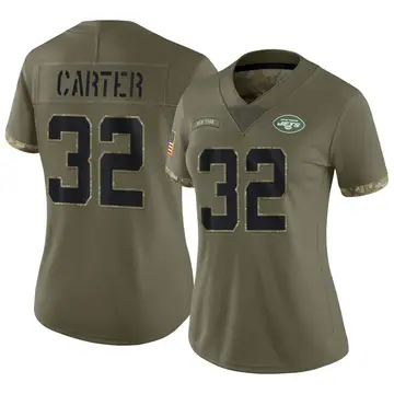 Men's Nike Michael Carter Gotham Green New York Jets Team Game Jersey