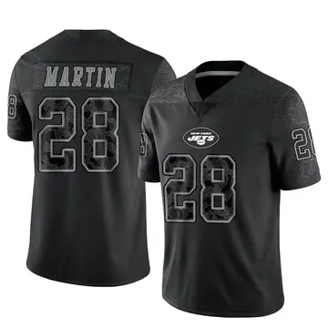 New York NY JETS #28 CURTIS MARTIN Jersey 3XL NWT Stealth Black