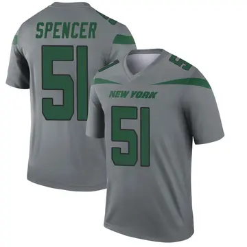 Marquiss Spencer Men's Nike Stealth Black New York Jets Alternate Custom Game Jersey Size: Small