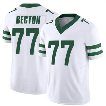 New York Jets Nike Game Road Jersey - White - Mekhi Becton - Mens