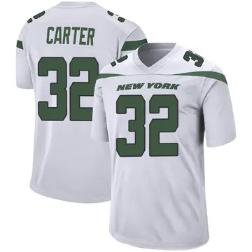 Men's Nike Michael Carter White New York Jets Legacy Player Game Jersey Size: Medium